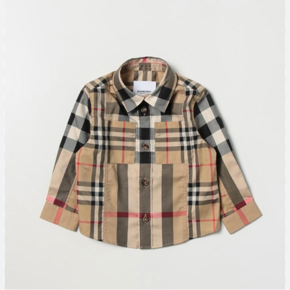 Burberry Kids Plaid Shirt - Beige, Black, and Red